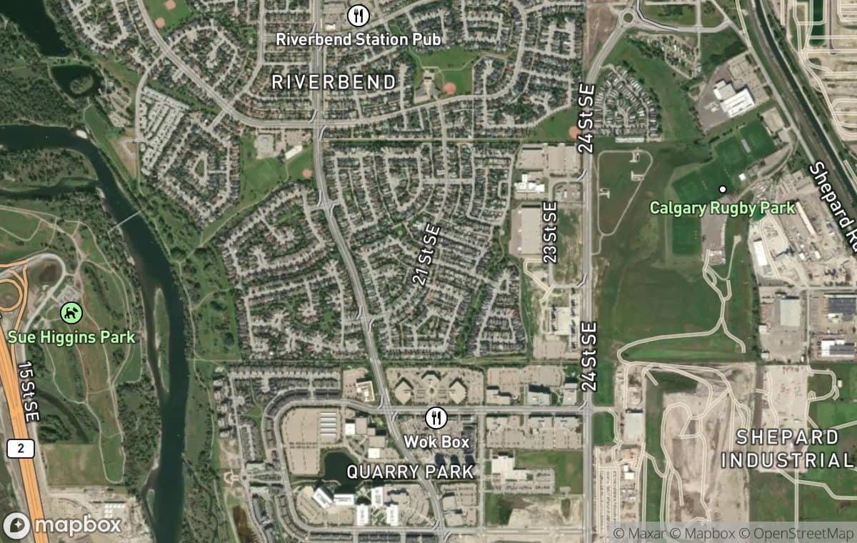 Riverbend aerial view