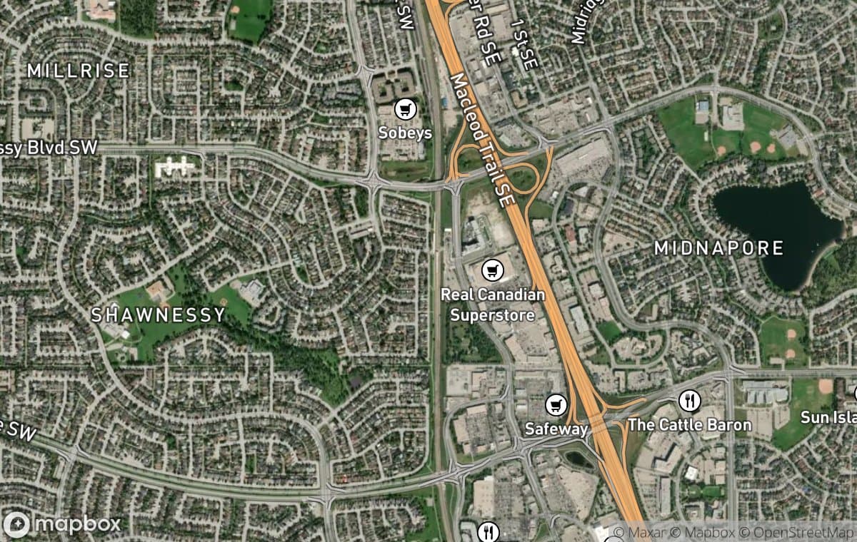 Shawnessy aerial view