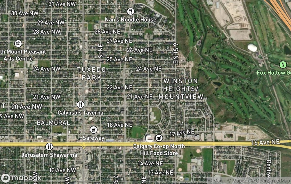 Winston Heights aerial view