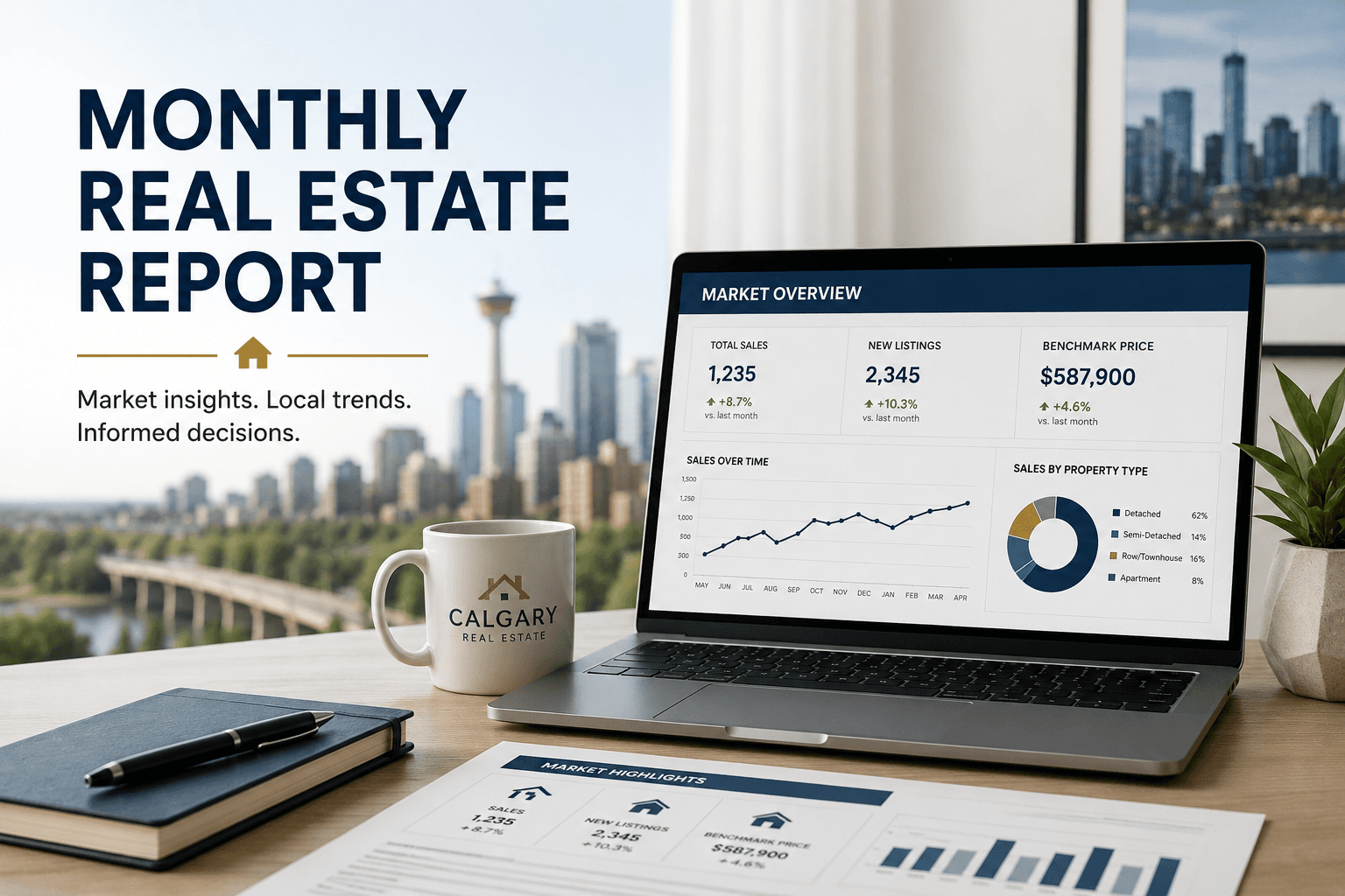 Monthly Real Estate Report pboto